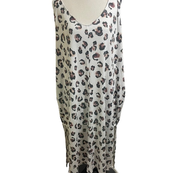 Nicole miller New York womens double Vneck leopard pullover midi dress3X… - Picture 3 of 10